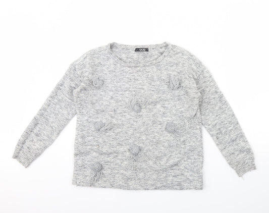 Quiz Womens Grey   Pullover Jumper Size M