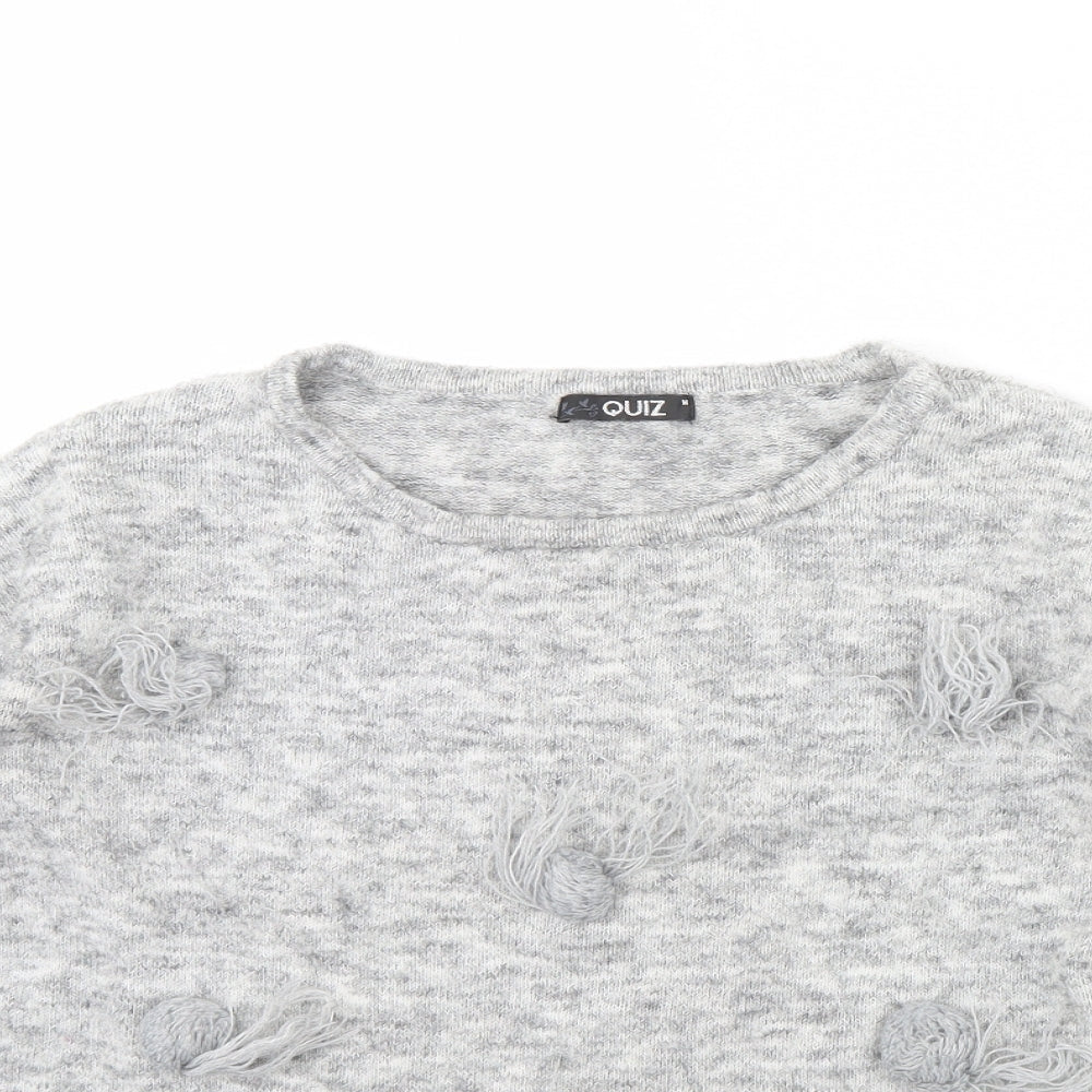 Quiz Womens Grey   Pullover Jumper Size M