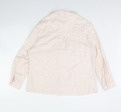 Bonmarché Womens Pink Striped Basic Button-Up Size 18