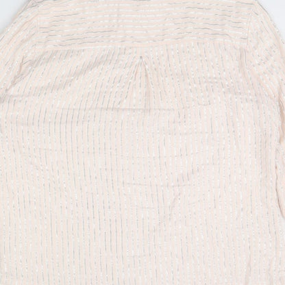 Bonmarché Womens Pink Striped Basic Button-Up Size 18