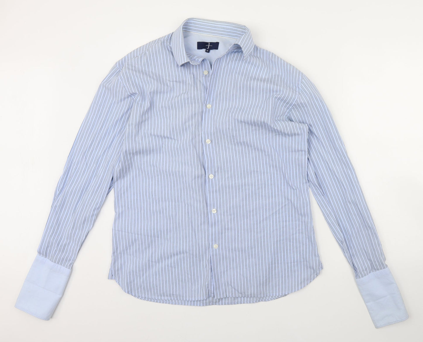 Jasper Conran Mens Blue Striped   Dress Shirt Size M