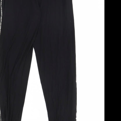 PRETTYLITTLETHING Womens Black   Trousers  Size 8 L28 in