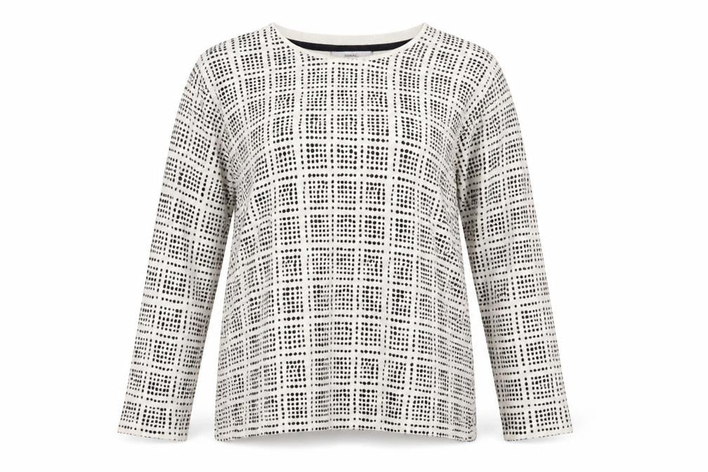 NEXT Womens White Geometric  Pullover Jumper Size 12