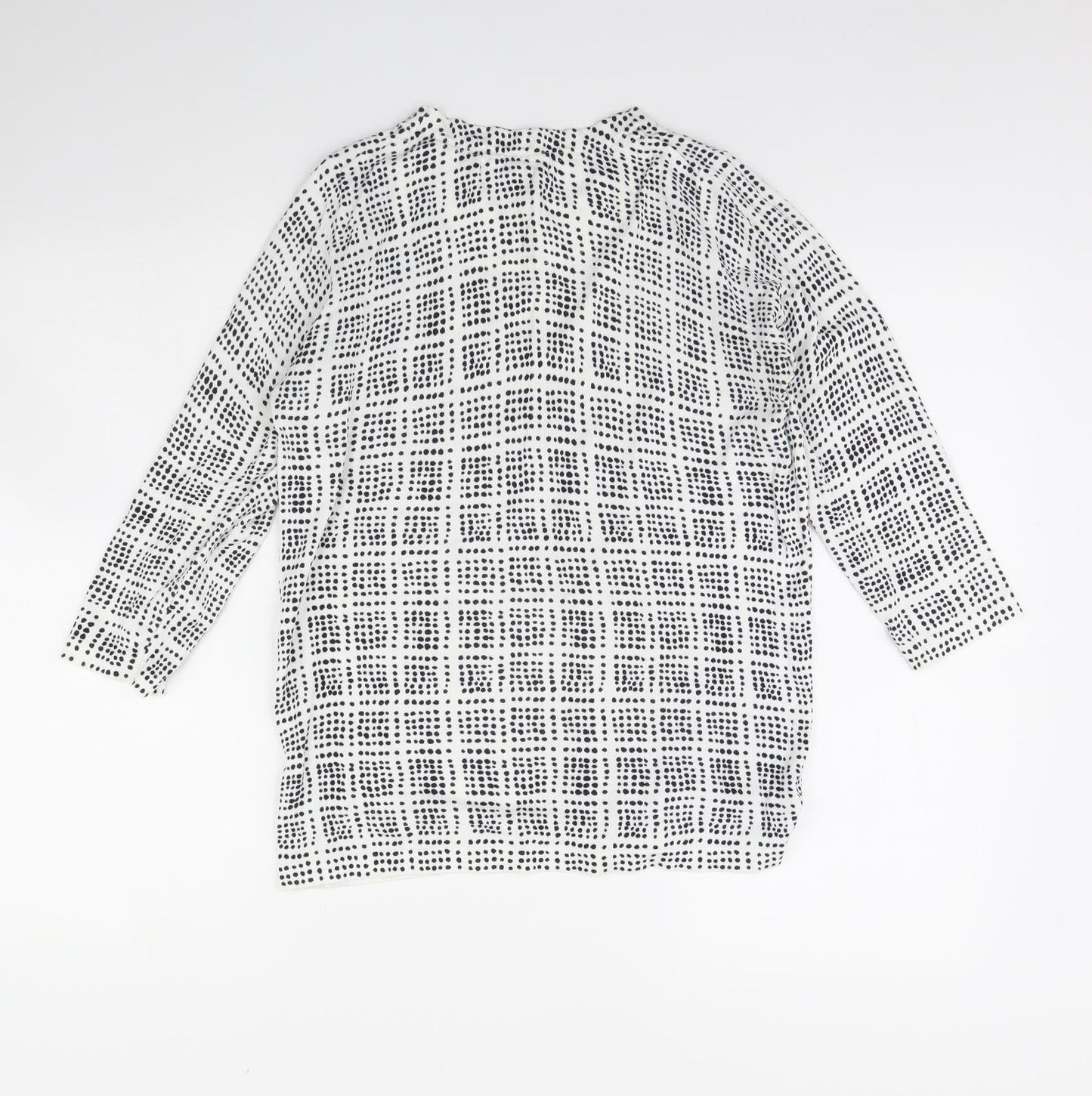 NEXT Womens White Geometric  Pullover Jumper Size 12