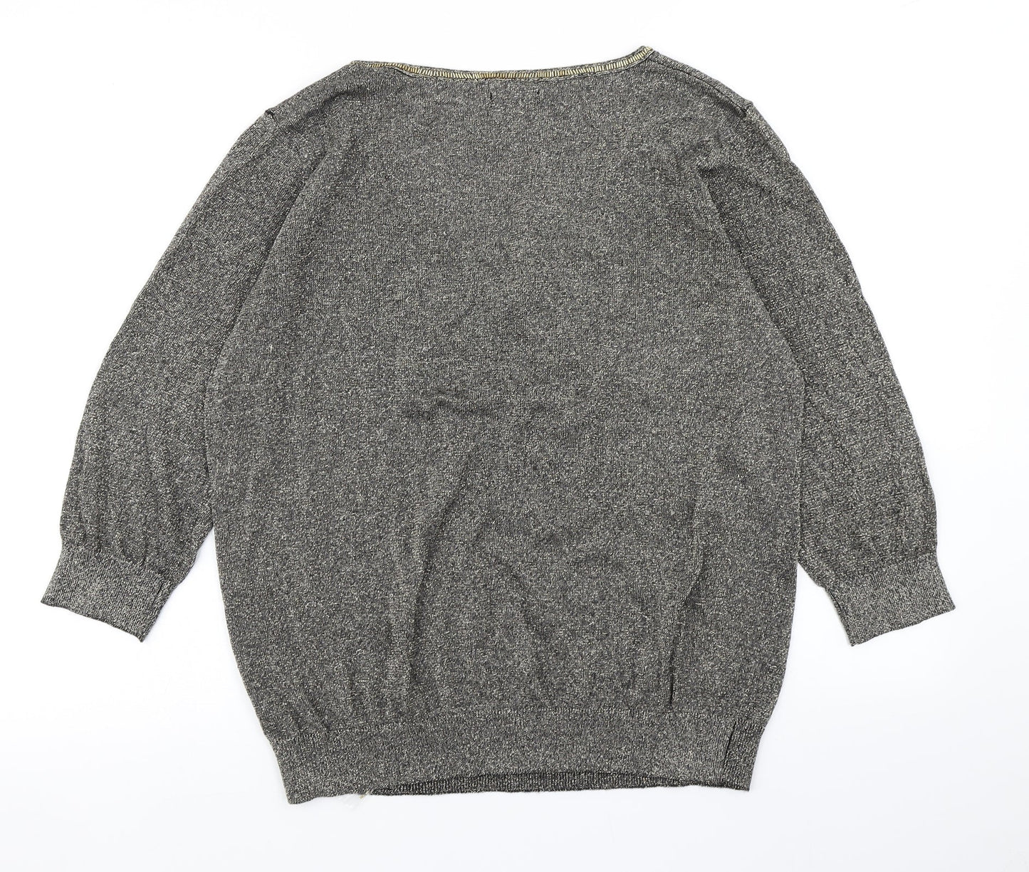 M&Co Womens Gold   Pullover Jumper Size 20