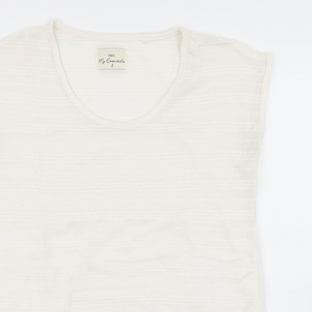 NEXT Womens White   Basic Tank Size 8