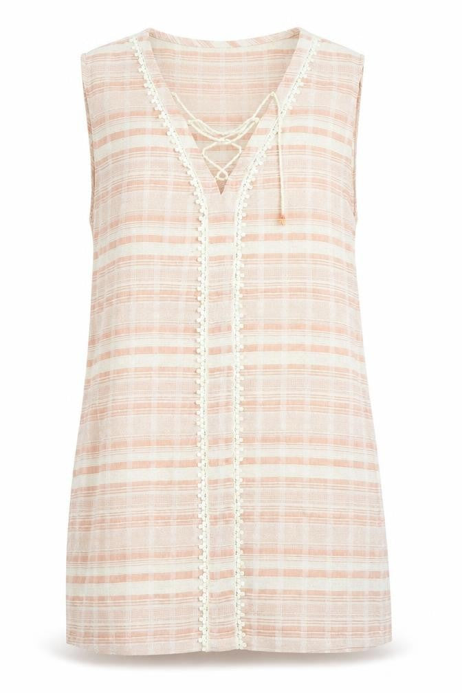 Danity Womens Orange Striped  A-Line  Size S
