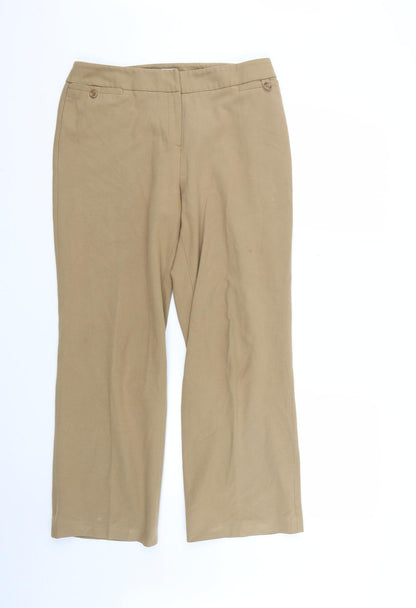 Country Casuals petite Womens Brown Trousers Size 12 L25 in