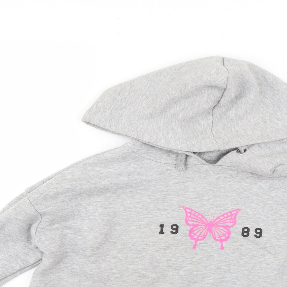 New Look Girls Grey   Pullover Hoodie Size 12-13 Years