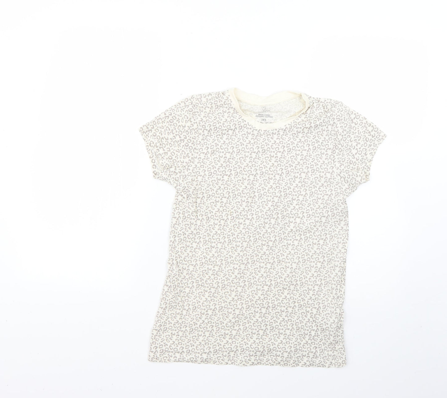Primark Womens Multicoloured Animal Print  Basic T-Shirt Size 4