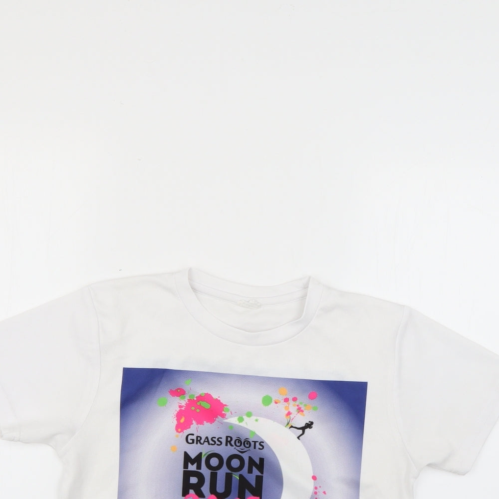 Awdis Girls White   Basic T-Shirt Size 9-10 Years