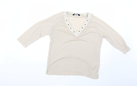 Dorothy Perkins Mens Beige   Pullover Jumper