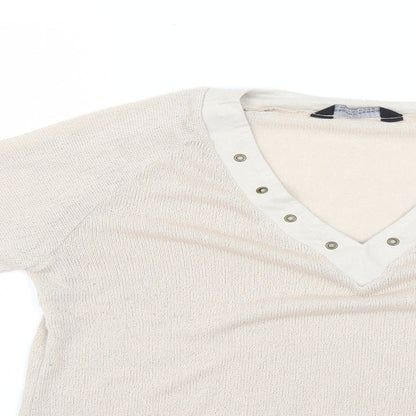Preloved Dorothy Perkins Mens Beige   Pullover Jumper - Detail