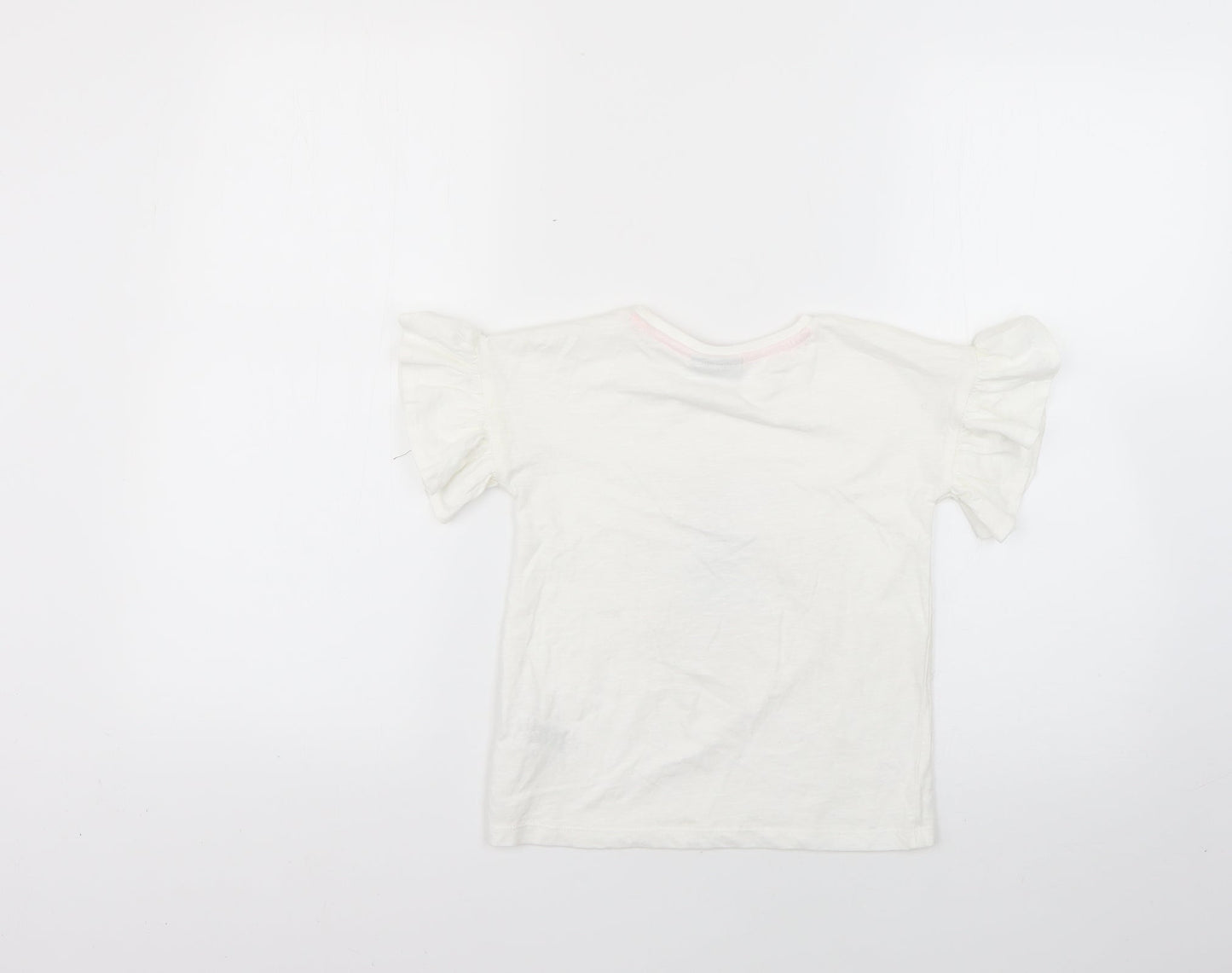 Matalan Girls White   Basic T-Shirt Size 5 Years