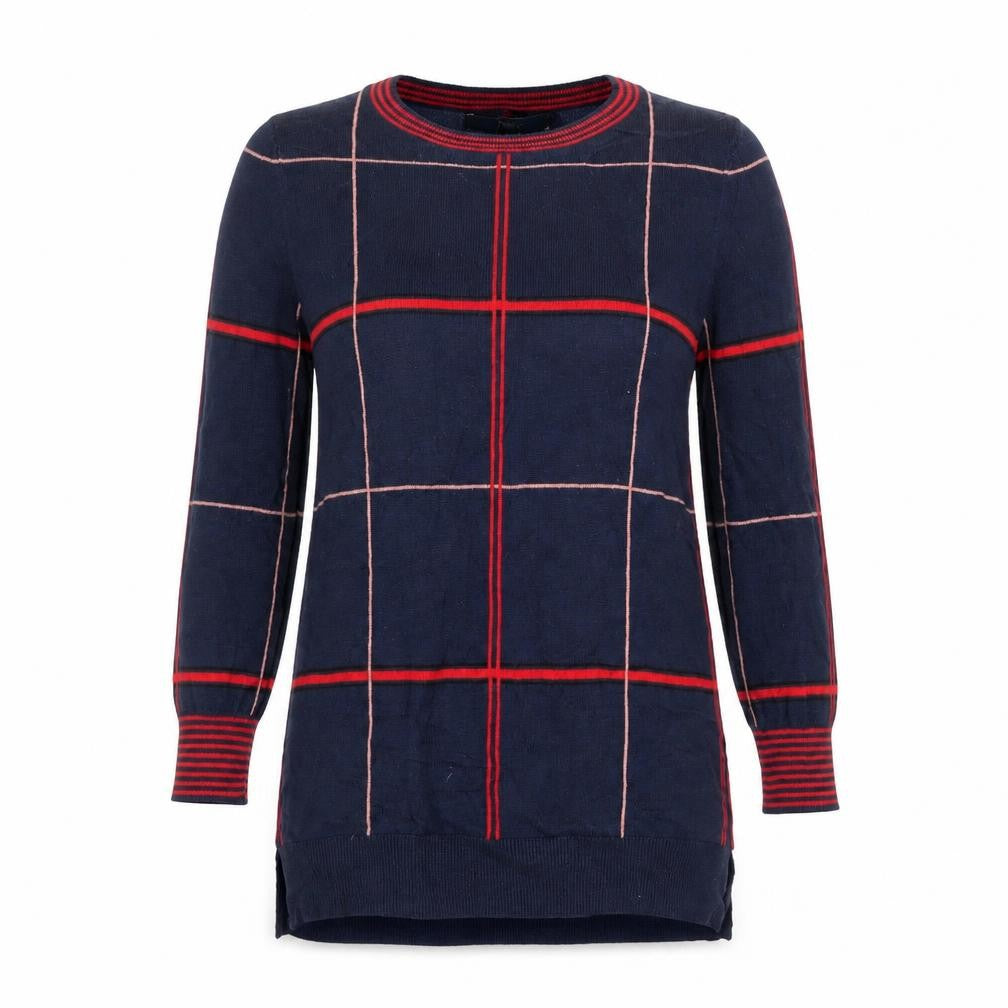 NEXT Womens Multicoloured Check  Pullover Jumper Size 8