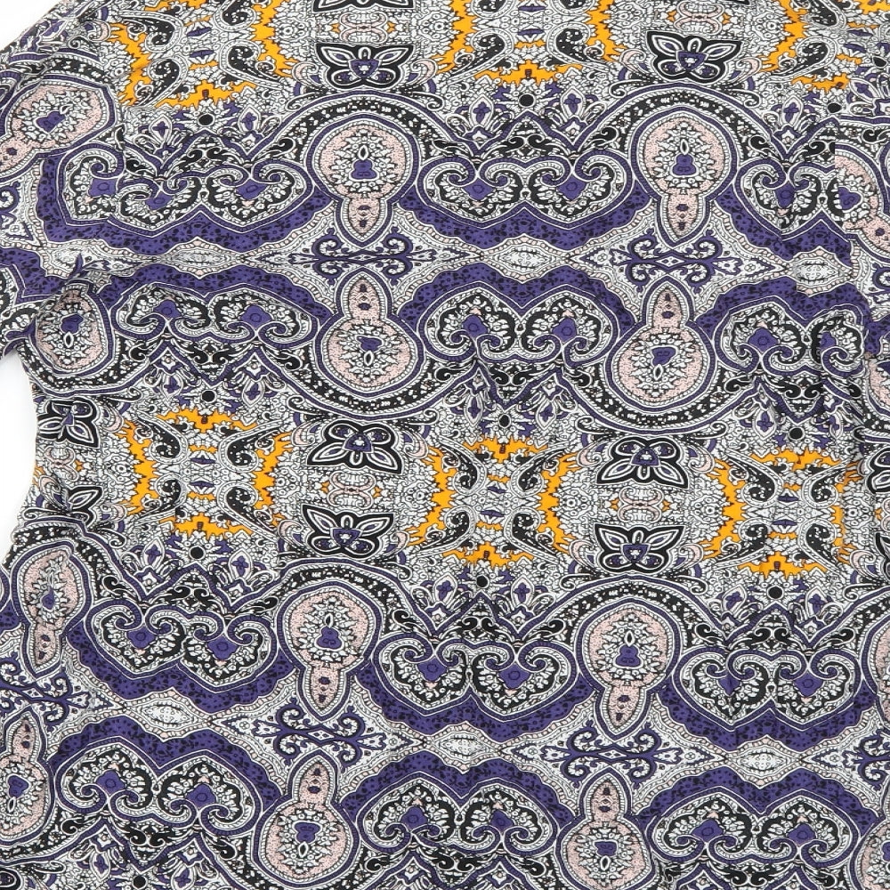 George Womens Multicoloured Geometric  Basic Blouse Size 10