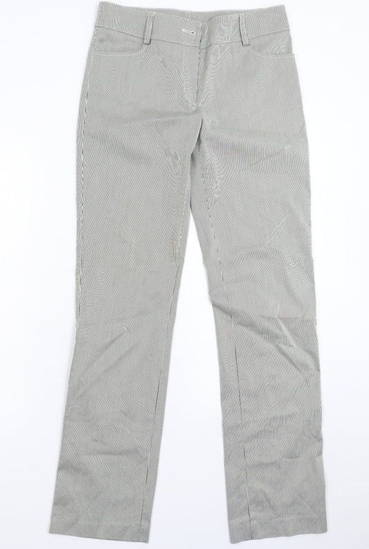 Absolu Womens Grey Striped  Trousers  Size 30 in L32 in