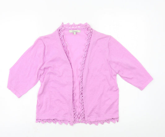 Peacocks Womens Purple  Knit Cardigan Jumper Size 12