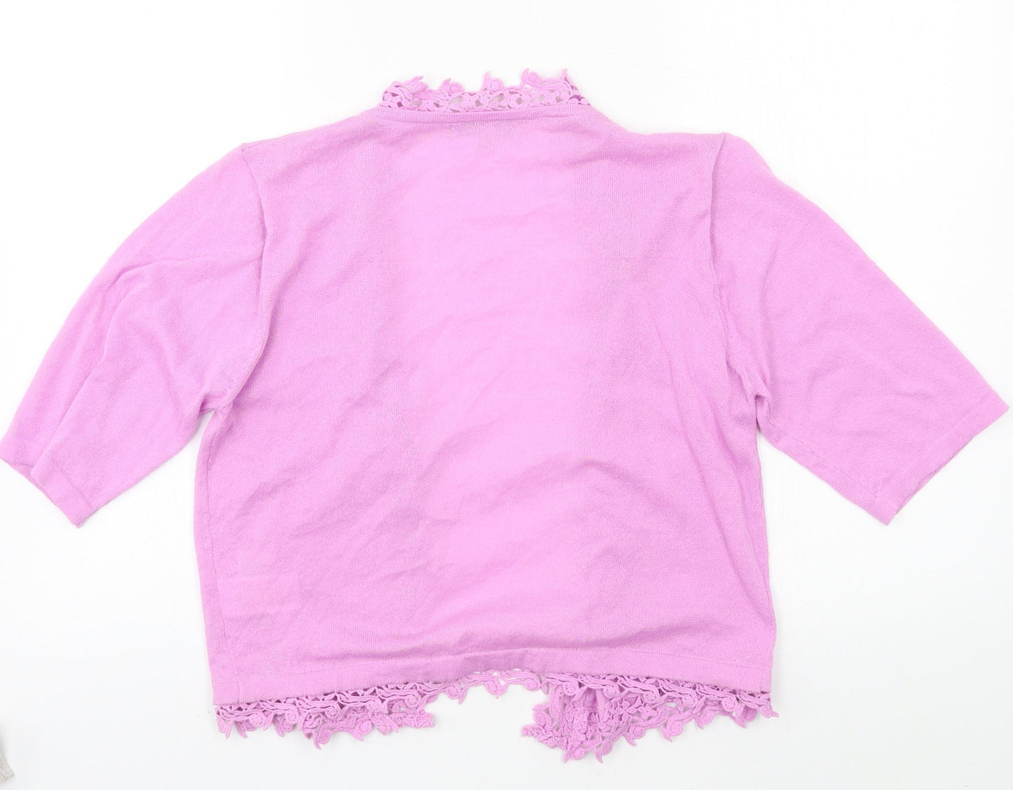 Peacocks Womens Purple  Knit Cardigan Jumper Size 12
