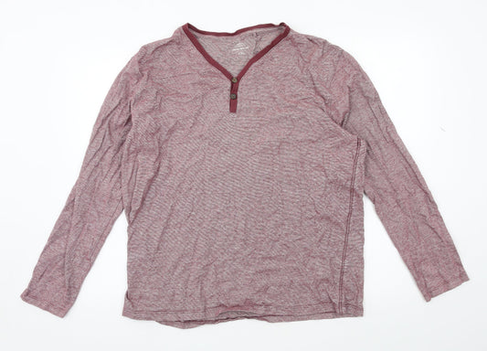 Industrialize Womens Red Striped Jersey Basic T-Shirt Size 2XL