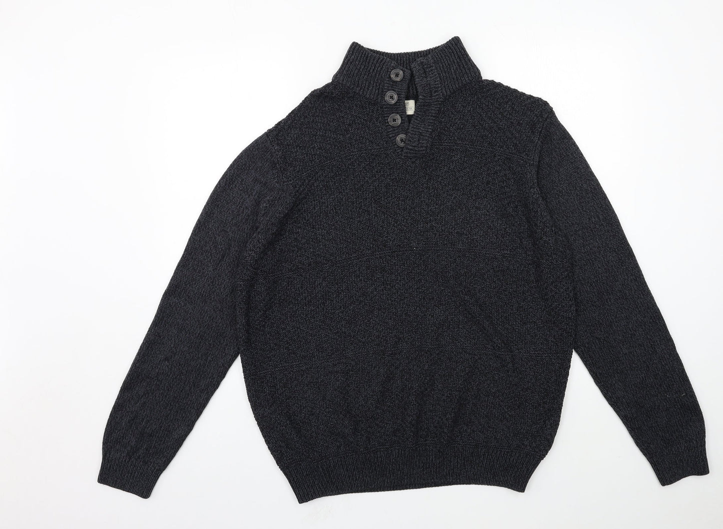 Matalan Mens Grey  Knit Pullover Jumper Size L