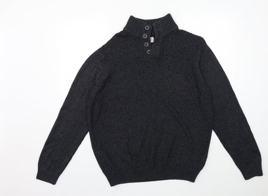 Matalan Mens Grey  Knit Pullover Jumper Size L