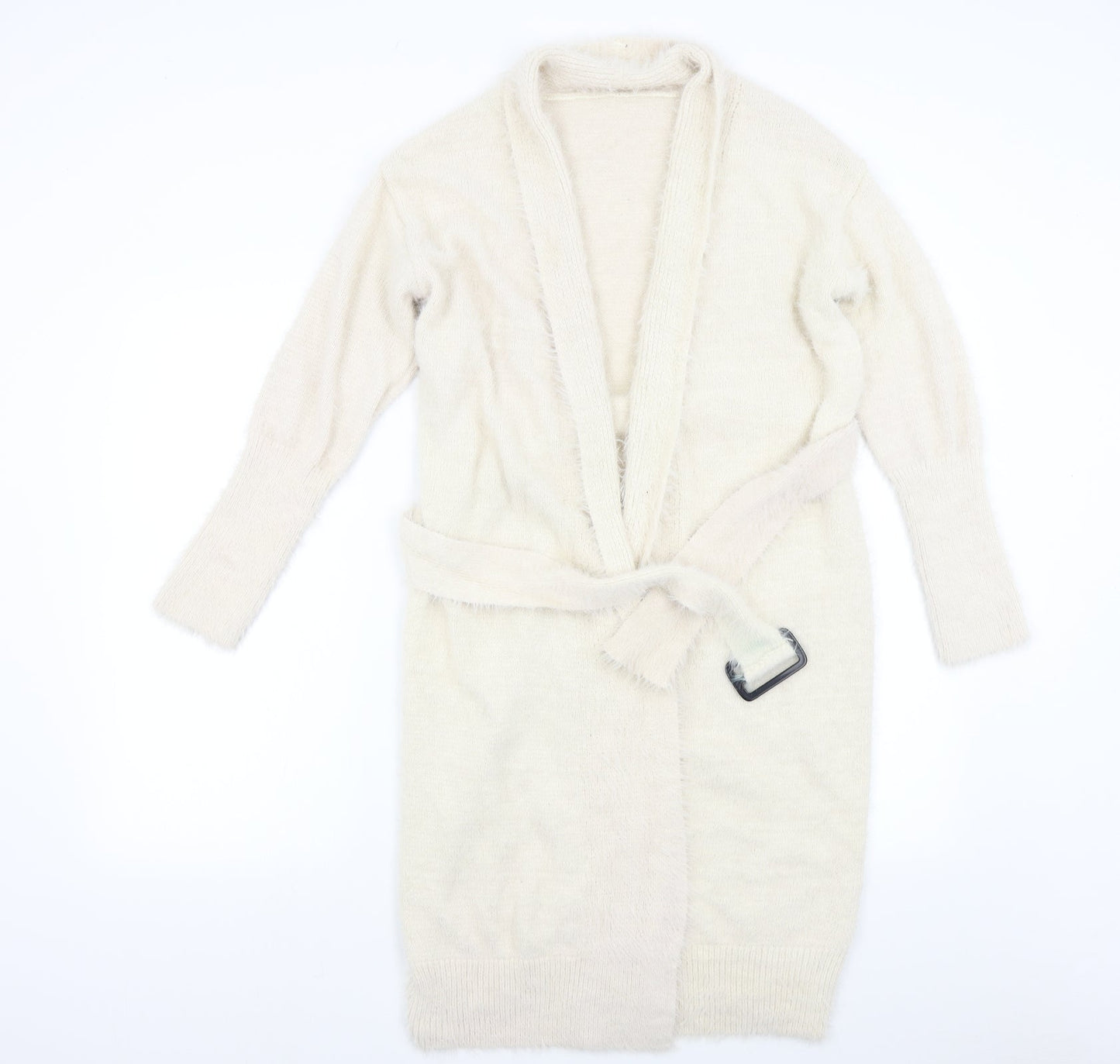 Preworn Womens Beige  Knit Cardigan Jumper Size M