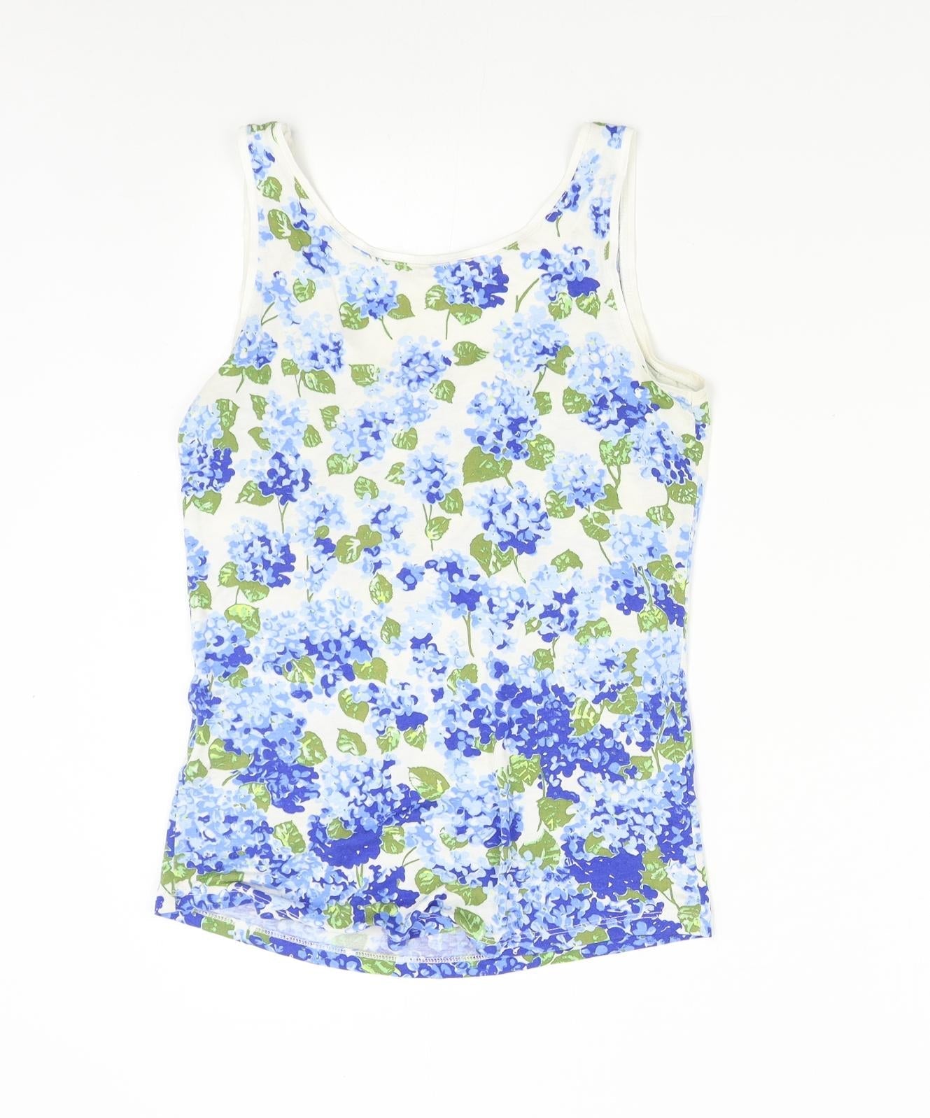 Oasis Womens Multicoloured Floral  Basic Tank Size XS