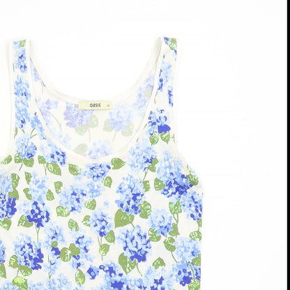 Oasis Womens Multicoloured Floral  Basic Tank Size XS