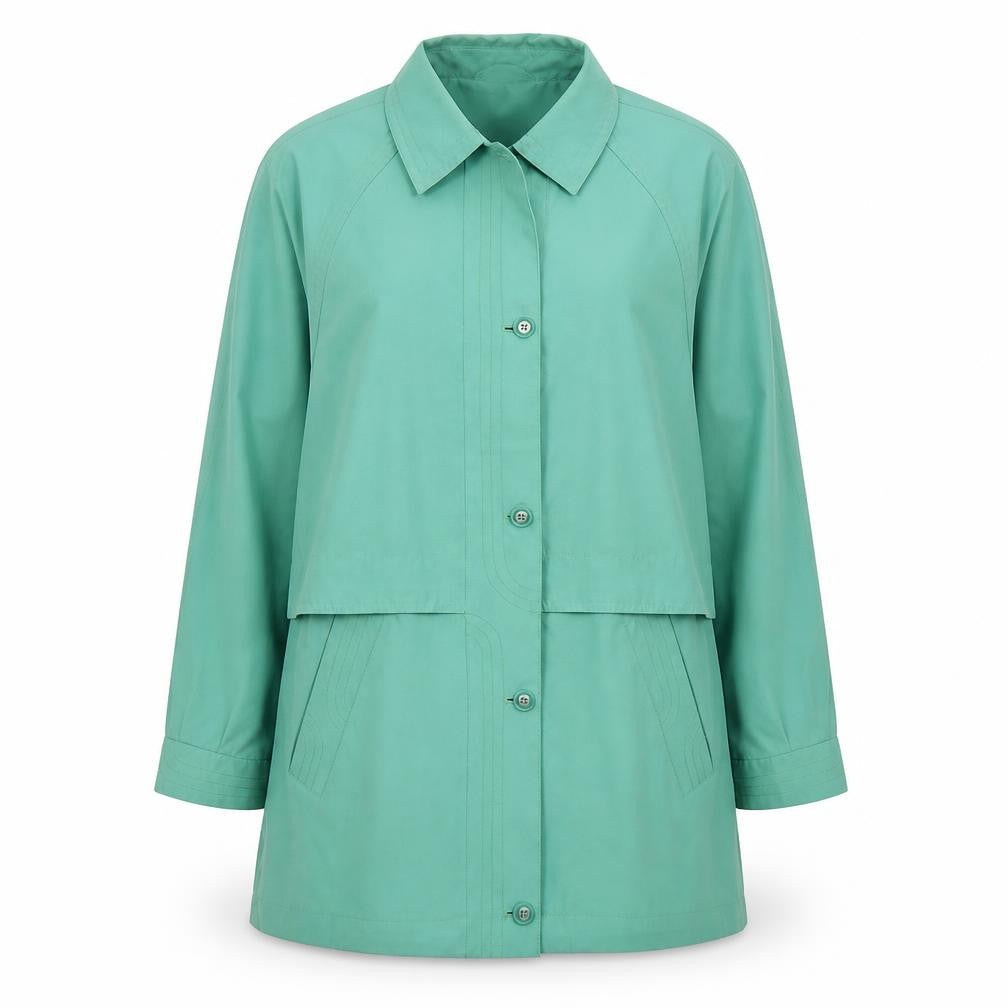 Telemac Womens Green   Overcoat Coat Size M