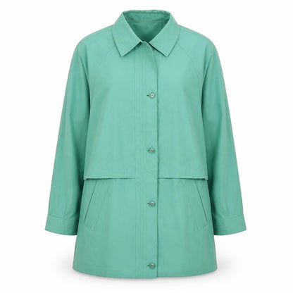 Telemac Womens Green   Overcoat Coat Size M