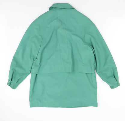 Telemac Womens Green   Overcoat Coat Size M