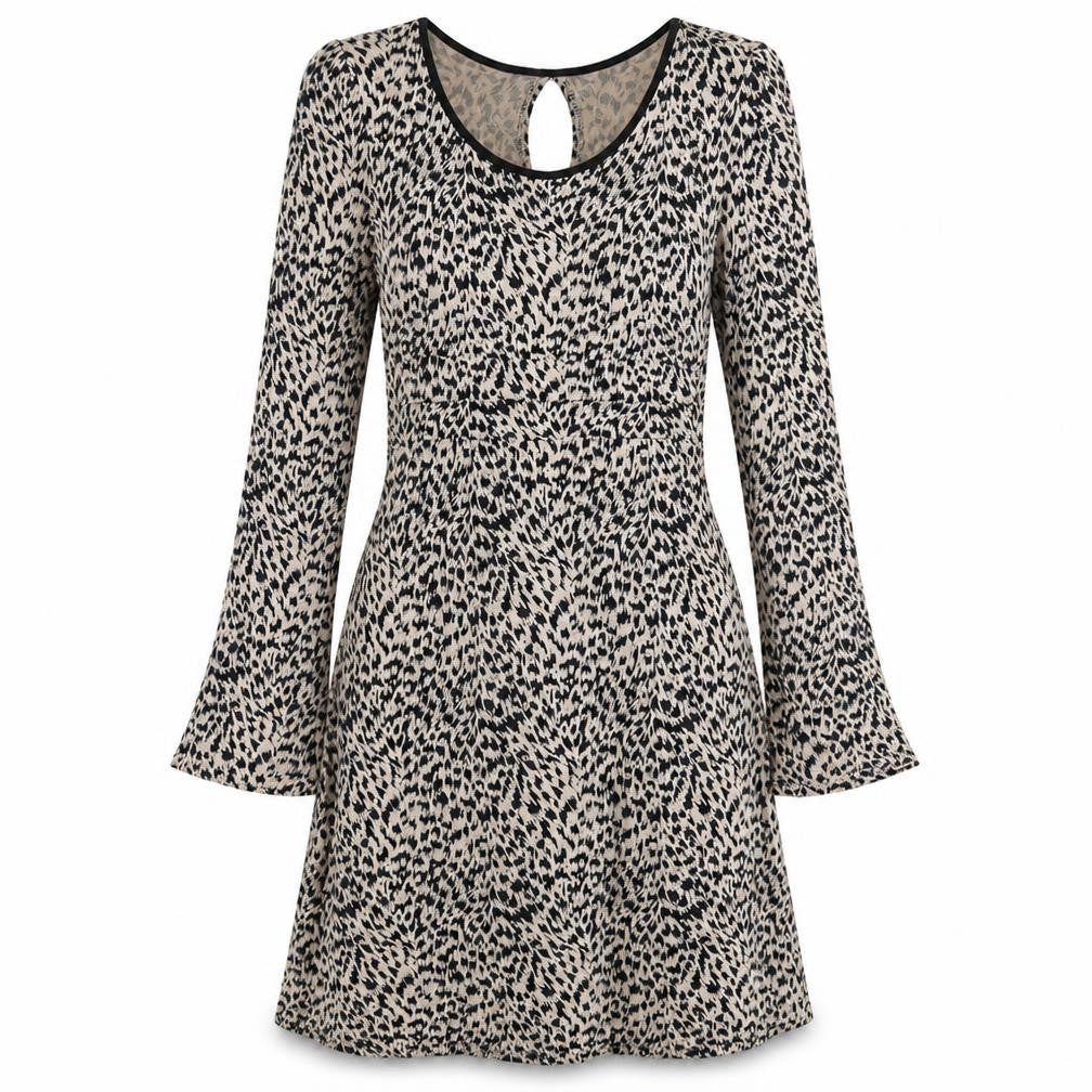 NEXT Womens Brown Animal Print  Fit & Flare  Size 8
