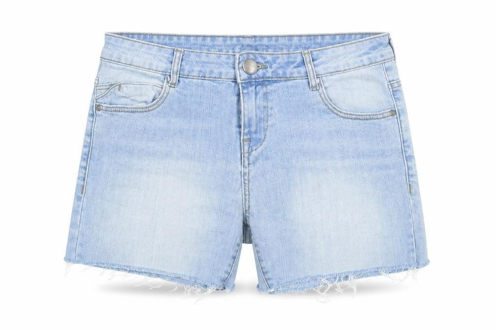 G Chillin Womens Blue  Denim Cut-Off Shorts Size 38