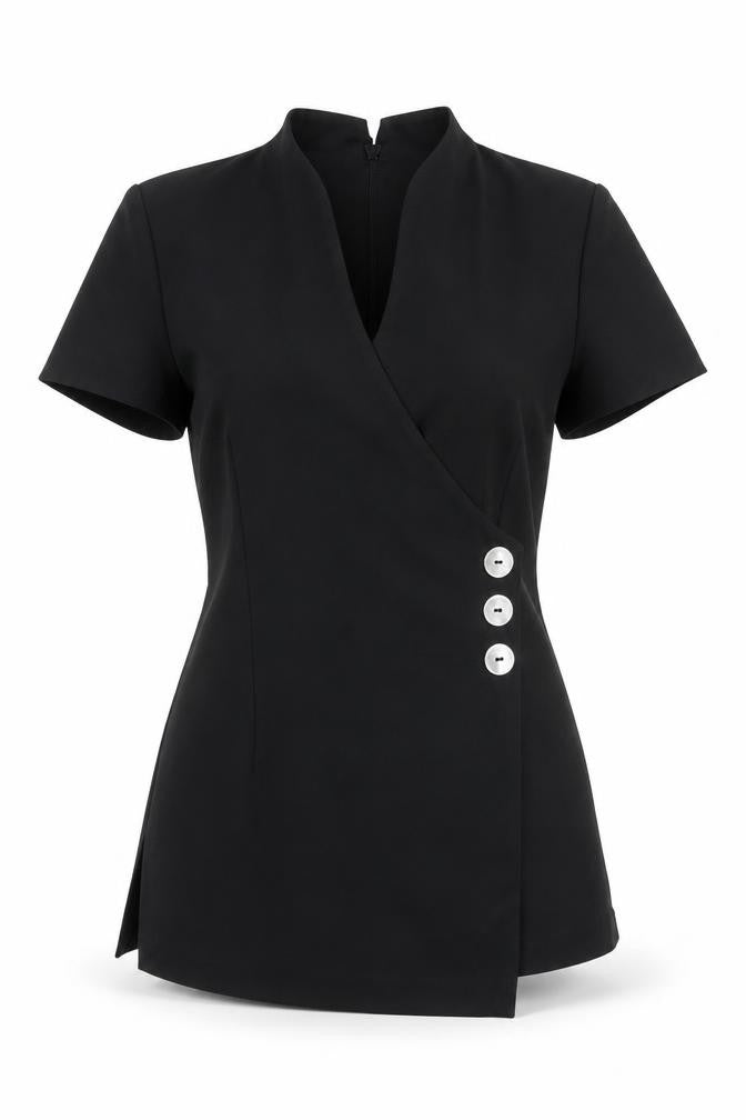 FlorenceRoby Womens Black   Basic Blouse Size 8