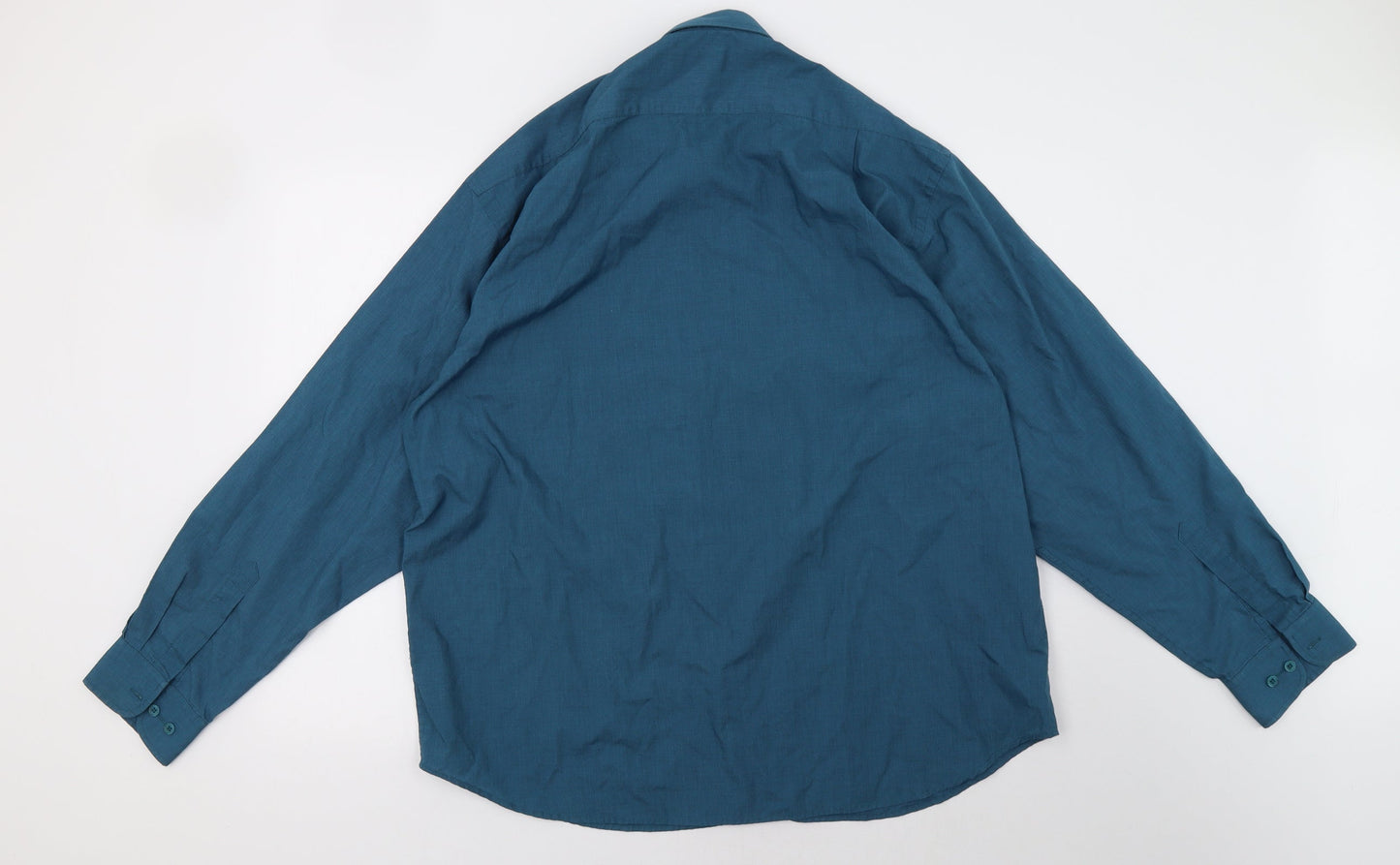 Essentials Mens Blue    Button-Up Size 17.5