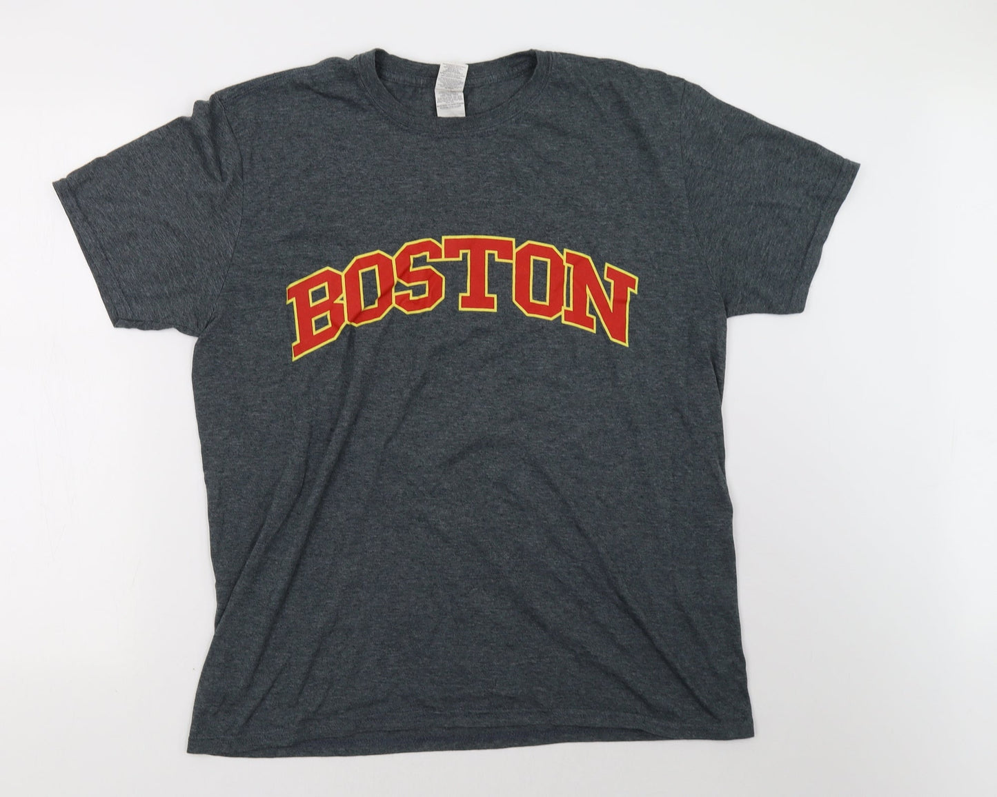 Gildan Mens Grey    T-Shirt Size L
