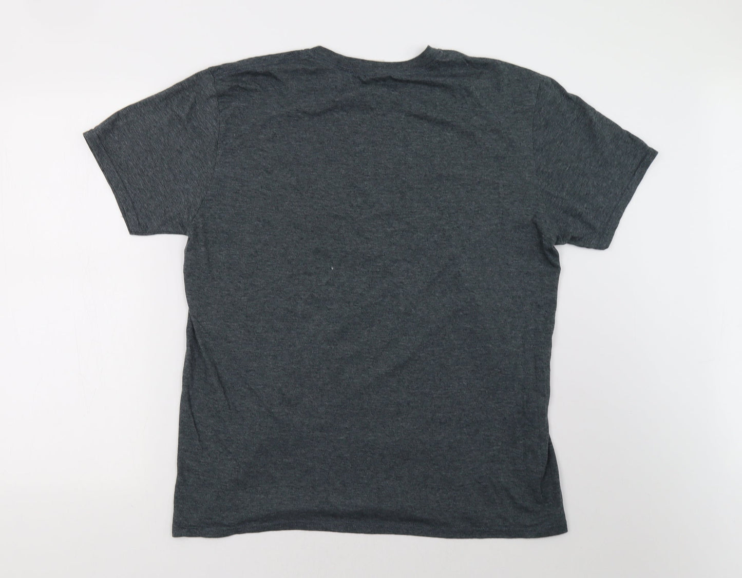 Gildan Mens Grey    T-Shirt Size L