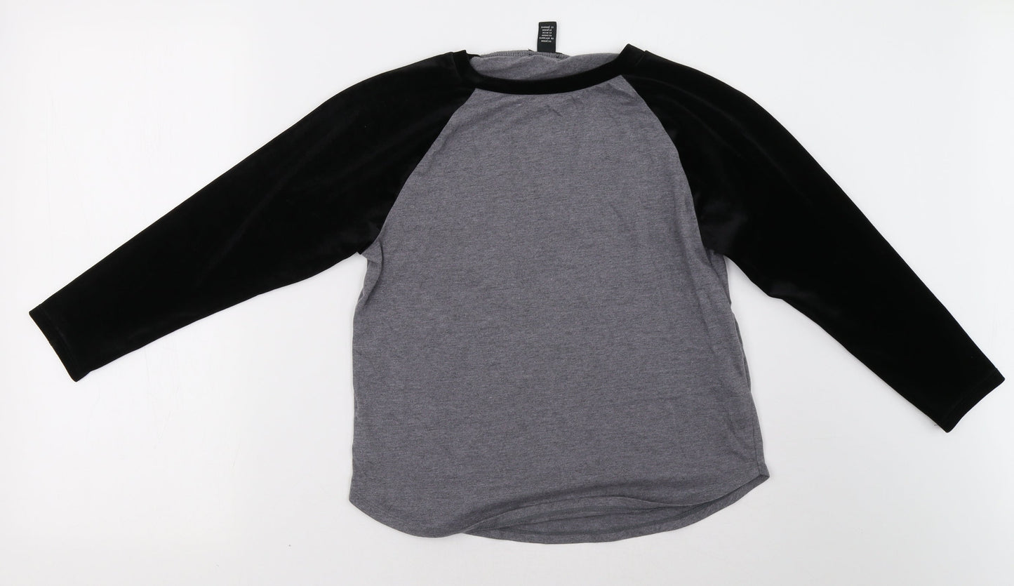 FOREVER 21 Womens Grey   Pullover Sweatshirt Size S