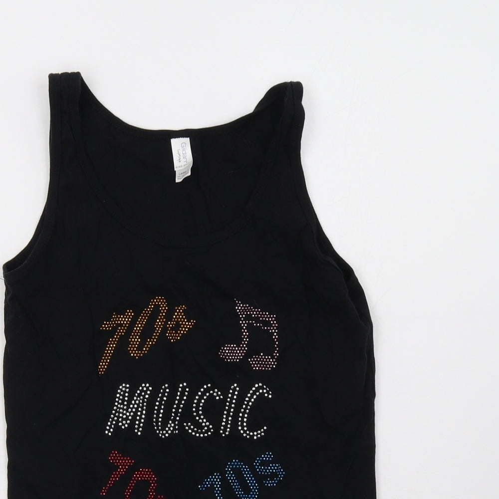 Gildan Womens Black   Basic Tank Size M