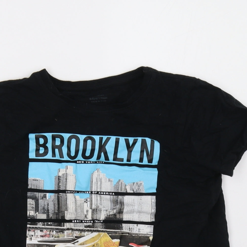 Primark Boys Black   Basic T-Shirt Size 8-9 Years
