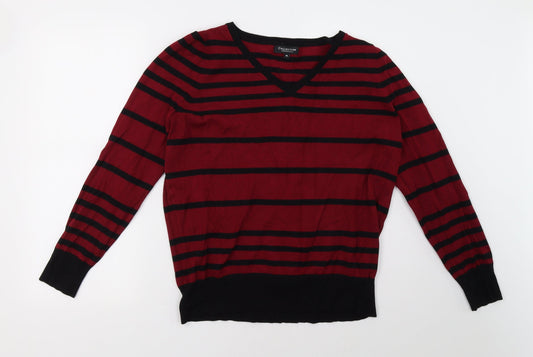Debenhams Womens Red Striped  Pullover Sweatshirt Size 18