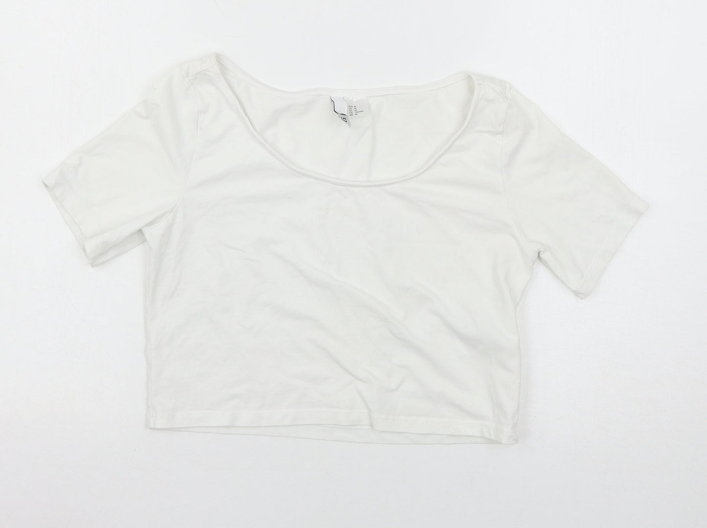 H&M Womens White   Basic T-Shirt Size M