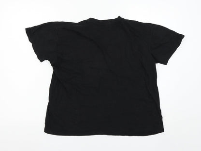 Preloved Boohoo Womens Black   Basic T-Shirt Size M - Back