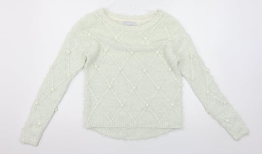 Red Herring Womens White   Pullover Jumper Size 10