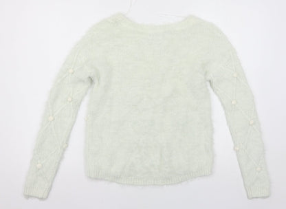 Red Herring Womens White   Pullover Jumper Size 10