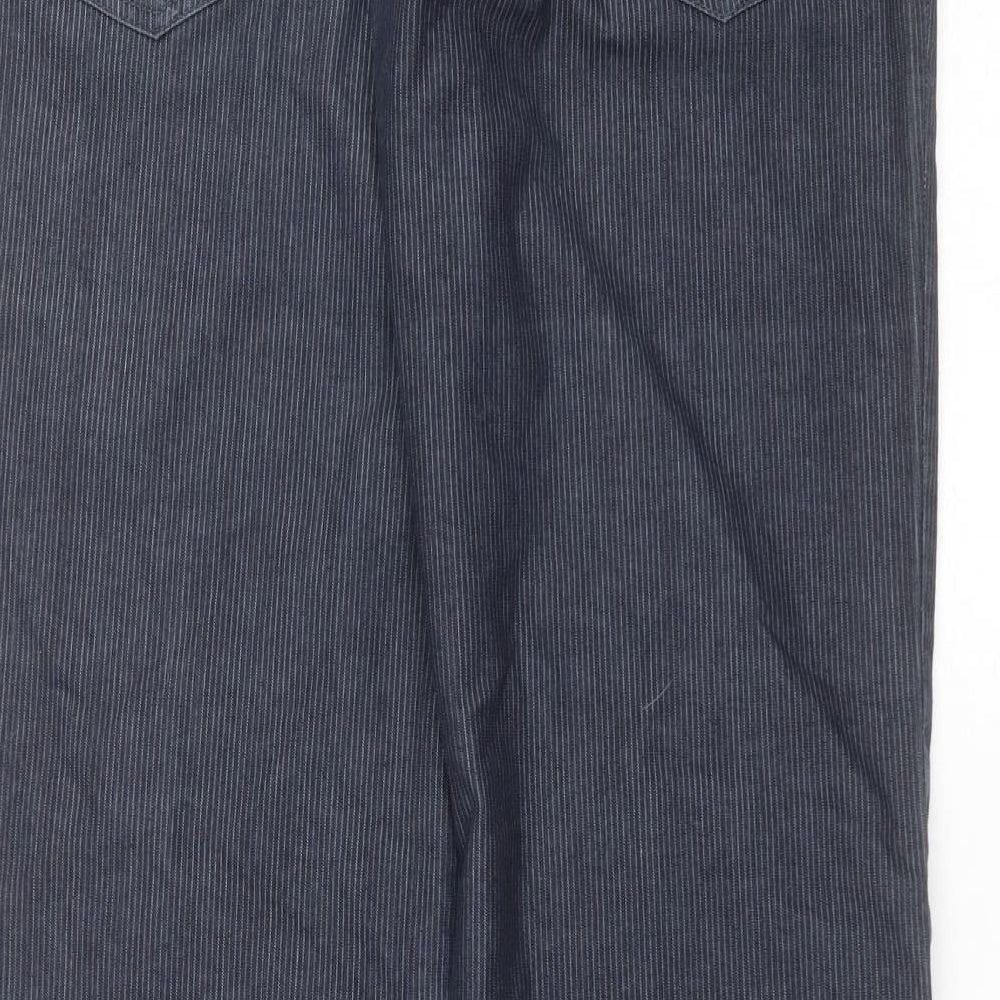 Florentino Womens Blue Striped  Trousers  Size 32 in L30 in