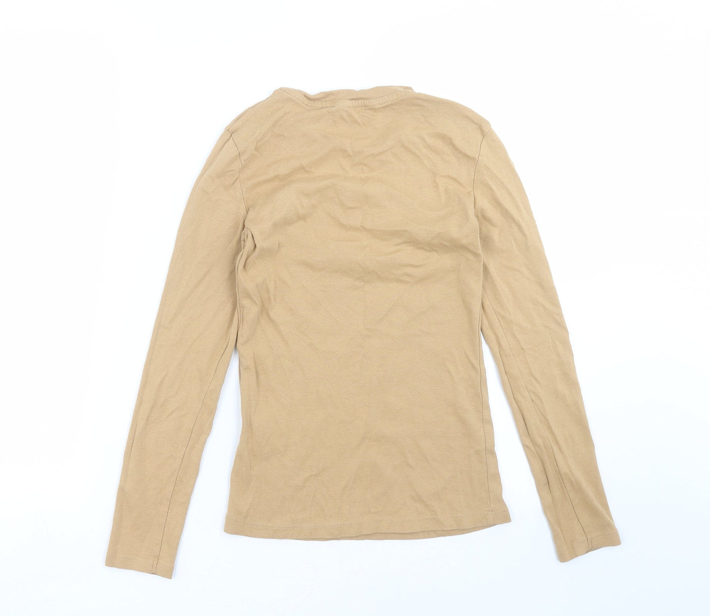 Brave Soul Womens Beige   Basic T-Shirt Size XS