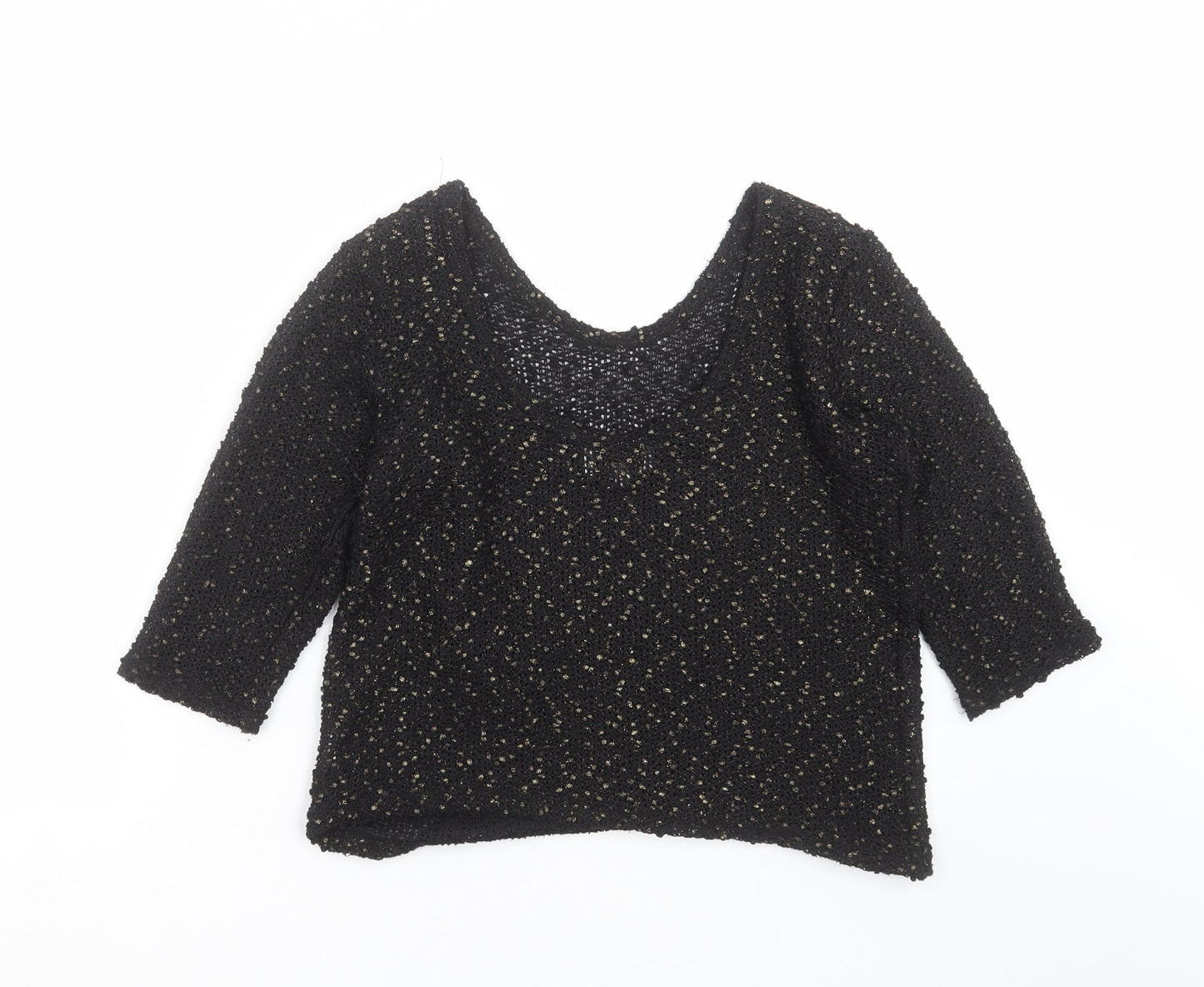 River Island Womens Black  Knit Pullover Jumper Size 12