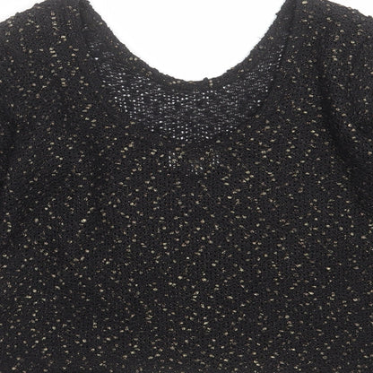 River Island Womens Black  Knit Pullover Jumper Size 12